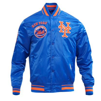 Jacket Mlb New York Mets Retro Classic Men'S Rib Satin