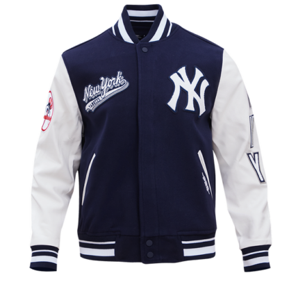 Jacket Mlb New York Yankees Script Tail Men'S Wool Varsity