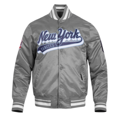 Jacket Mlb New York Yankees Script Tail Men'S Rib Satin