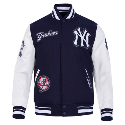 Jacket Mlb New York Yankees Diy Pick Stitch Men Wool Varsity