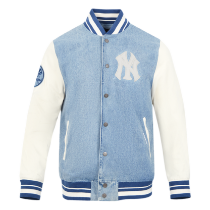 Jacket Mlb New York Yankees Varsity Blues Men Denim Varsity