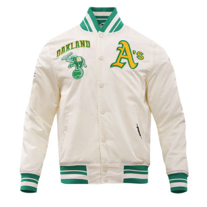 Jacket Mlb Oakland Athletics Retro Classic Men'S Rib Satin