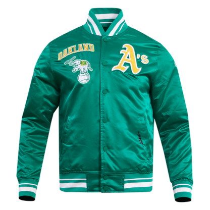 Jacket Mlb Oakland Athletics Retro Classic Men'S Rib Satin