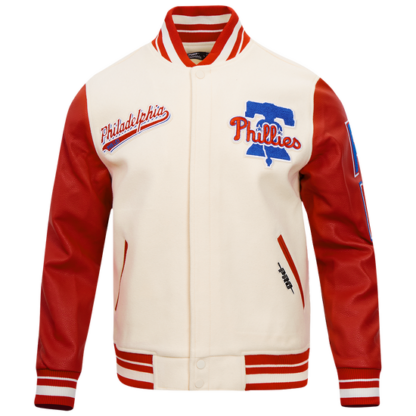 Jacket Mlb Philadelphia Phillies Script Tail Wool Varsity