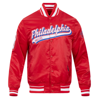 Jacket Mlb Philadelphia Phillies Script Tail Men'S Satin