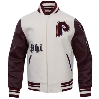 Jacket Mlb Philadelphia Phillies Retro Old English Varsity