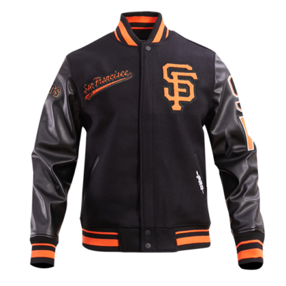 Jacket Mlb San Francisco Giants Script Tail Men Wool Varsity