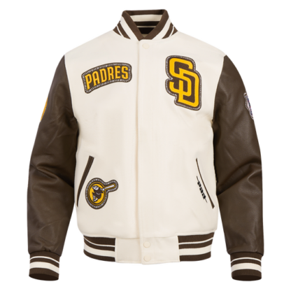 Jacket Mlb San Diego Padres Diy Pick Stitch Men Wool Varsity