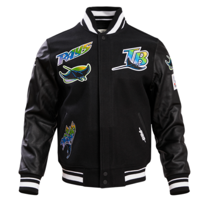 Jacket Mlb Tampa Devil Rays Retro Classic Men'S Wool Varsity