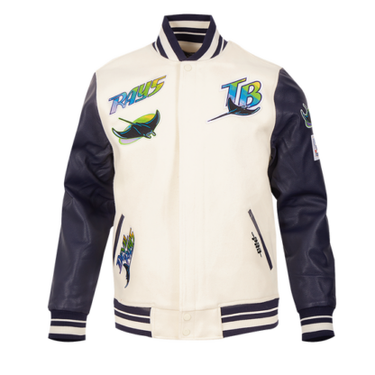 Jacket Mlb Tampa Devil Rays Retro Classic Men'S Wool Varsity