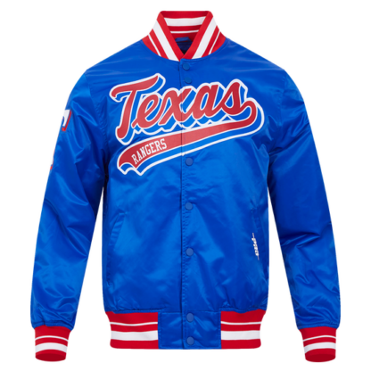 Jacket Mlb Texas Rangers Script Tail Men'S Satin