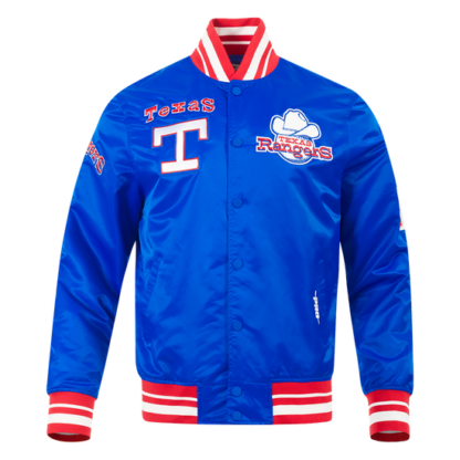 Jacket Mlb Texas Rangers Retro Classic Men'Srib Satin