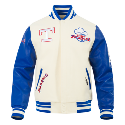 Jacket Mlb Texas Rangers Retro Classic Men'S Rib Varsity