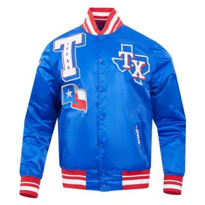 Jacket Mlb Texas Rangers Mashup Men'S Rib Satin